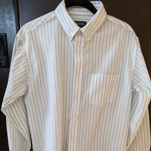 Izod boys button down shirt, striped, size L